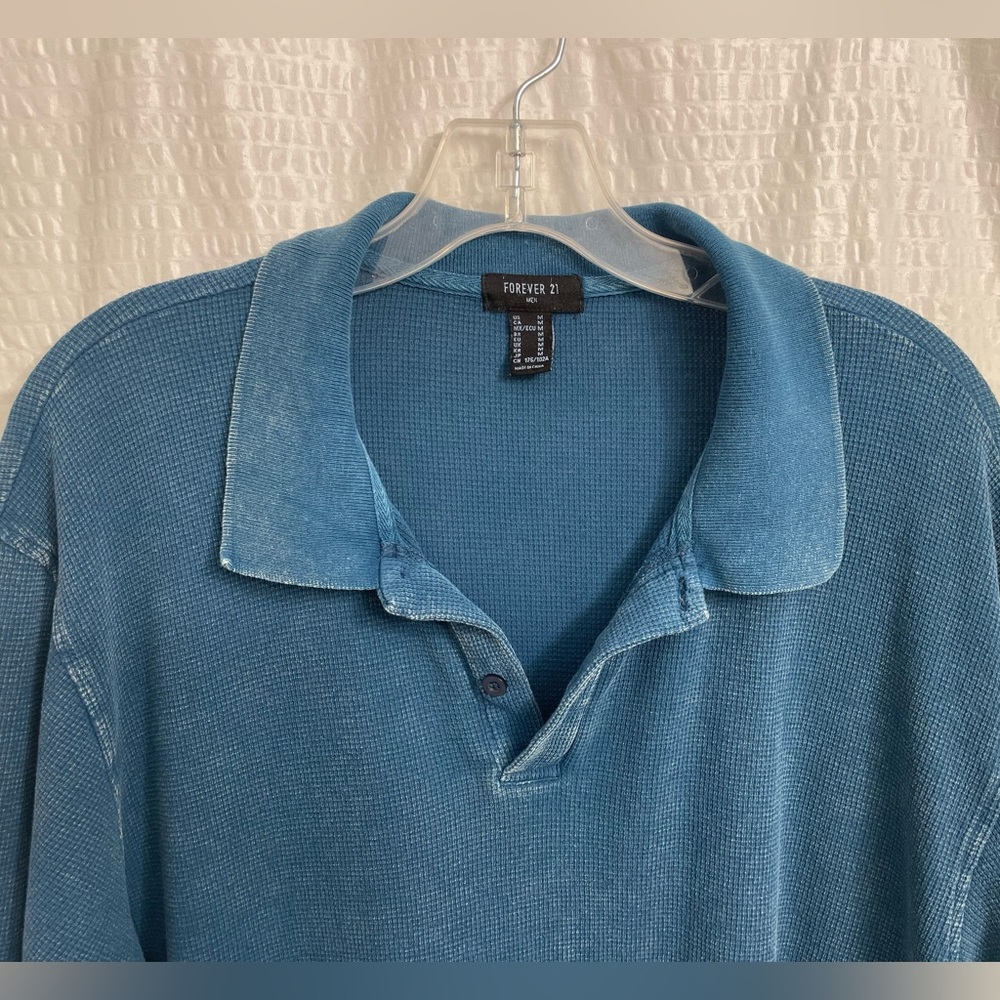 Forever 21 Blue Polo Shirt - Medium
